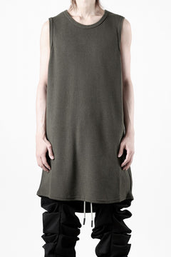 画像をギャラリービューアに読み込む, A.F ARTEFACT LONG LENGTH SLEEVELESS TOP / RIB KNIT JERSEY (OLIVE)