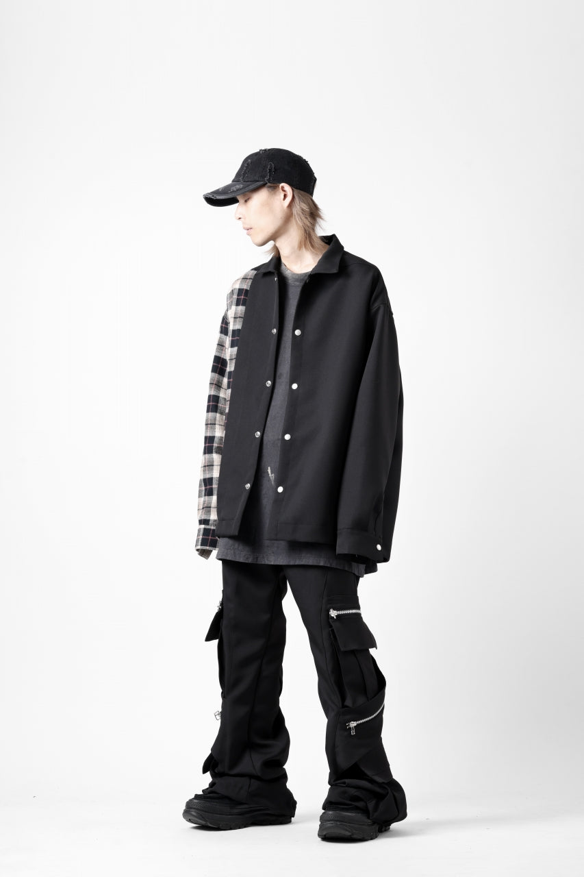 画像をギャラリービューアに読み込む, A.F ARTEFACT CARGO FLARE BAGGY PANTS / LUXE-TWILL (BLACK)