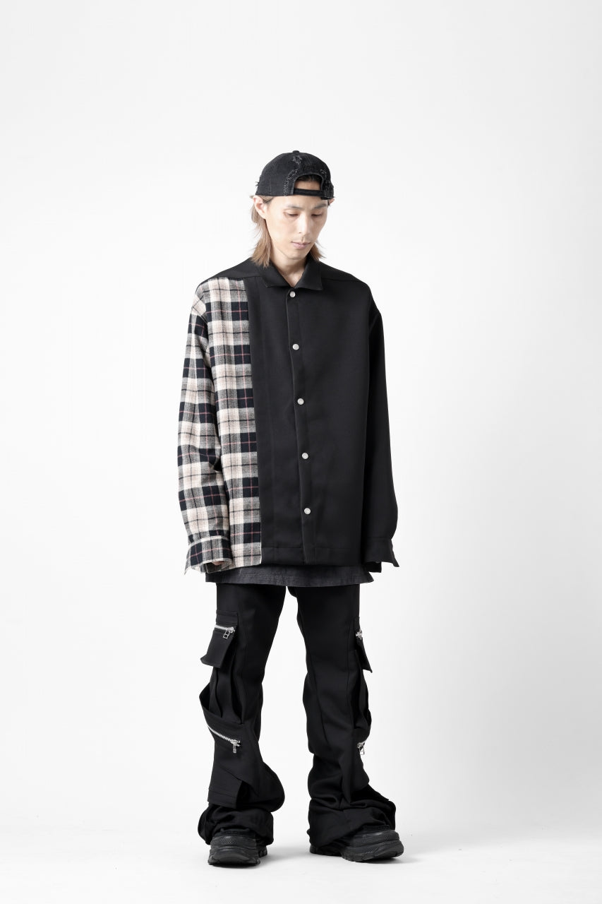 A.F ARTEFACT CARGO FLARE BAGGY PANTS / LUXE-TWILL (BLACK)