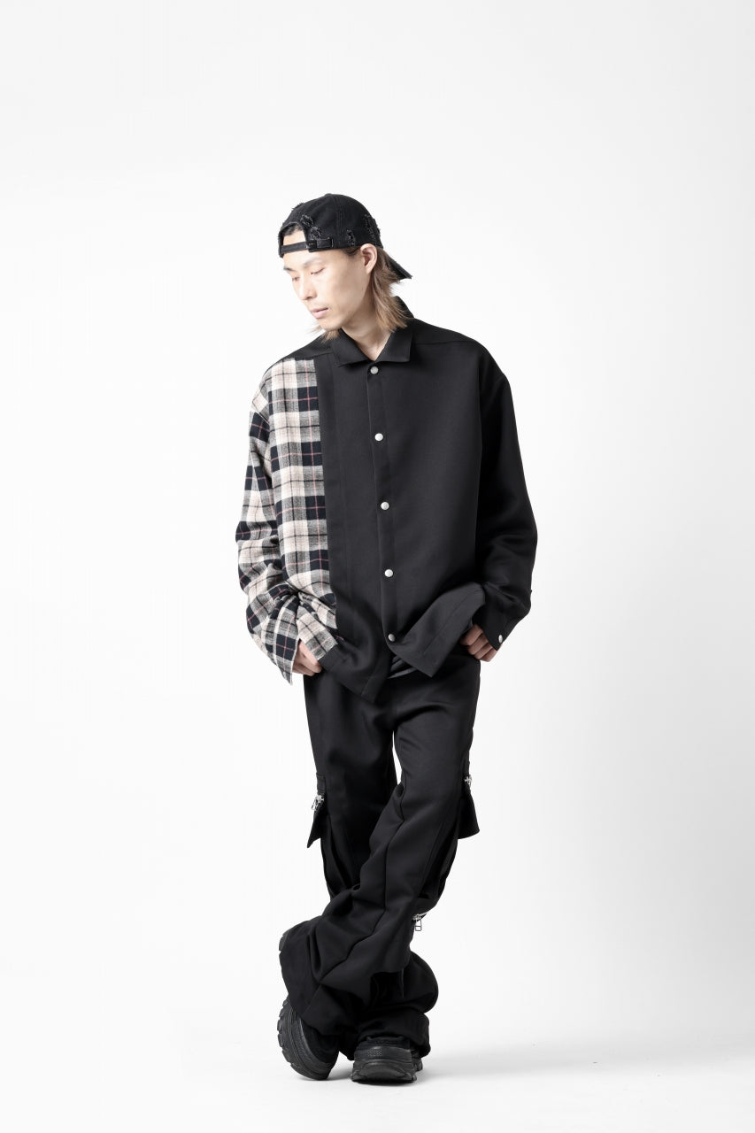 A.F ARTEFACT CARGO FLARE BAGGY PANTS / LUXE-TWILL (BLACK)