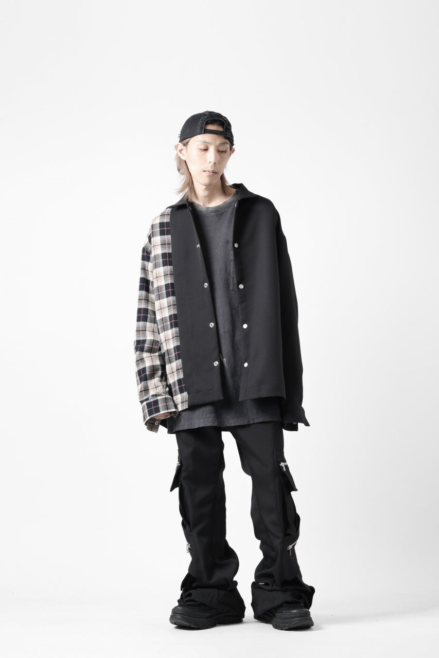 A.F ARTEFACT CARGO FLARE BAGGY PANTS / LUXE-TWILL (BLACK)