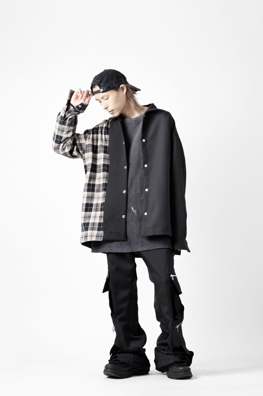 A.F ARTEFACT CARGO FLARE BAGGY PANTS / LUXE-TWILL (BLACK)