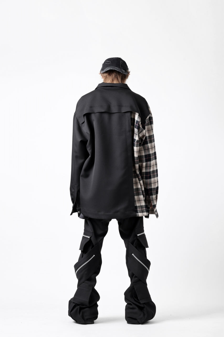 A.F ARTEFACT CARGO FLARE BAGGY PANTS / LUXE-TWILL (BLACK)