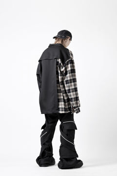 画像をギャラリービューアに読み込む, A.F ARTEFACT CARGO FLARE BAGGY PANTS / LUXE-TWILL (BLACK)