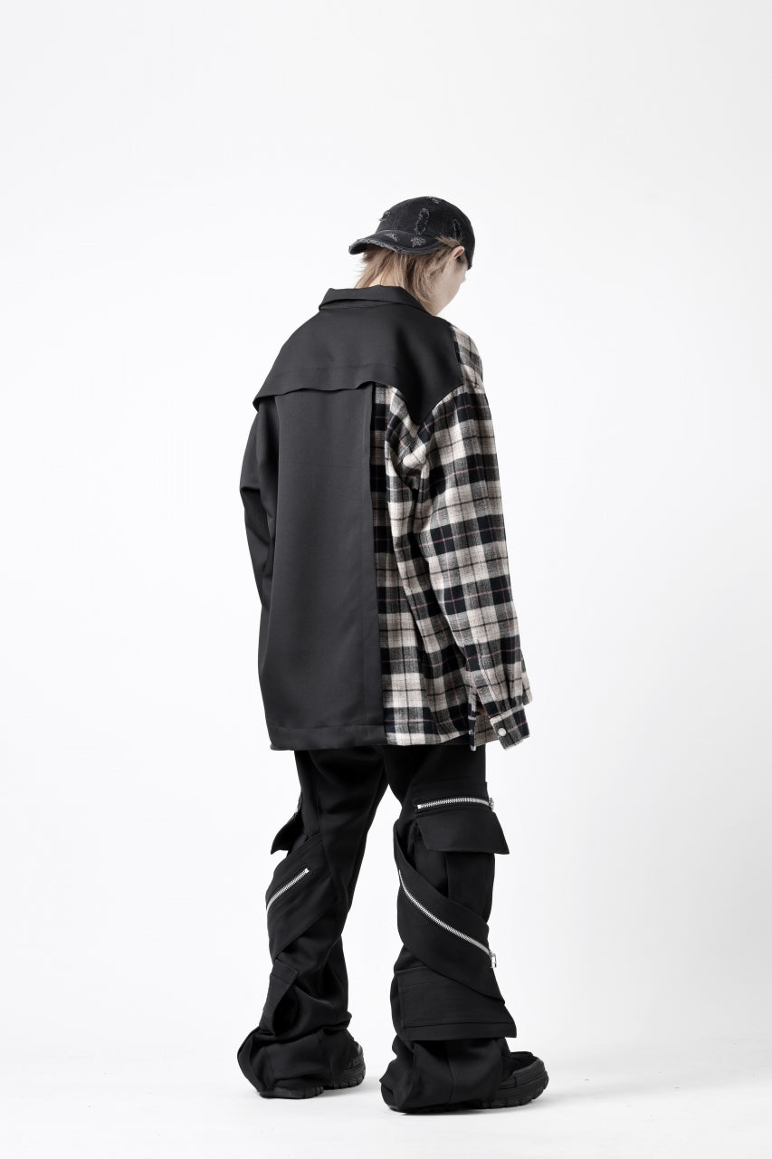 画像をギャラリービューアに読み込む, A.F ARTEFACT CARGO FLARE BAGGY PANTS / LUXE-TWILL (BLACK)