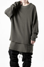 画像をギャラリービューアに読み込む, A.F ARTEFACT OVER SIZE TOP / RIB KNIT JERSEY (OLIVE)