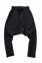 Load image into Gallery viewer, m.a+ 2 vertical pocket elastic waist sarrouel / PU521 LCST(BLACK STRIPE)
