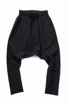Load image into Gallery viewer, m.a+ 2 vertical pocket elastic waist sarrouel / PU521 LCST(BLACK STRIPE)