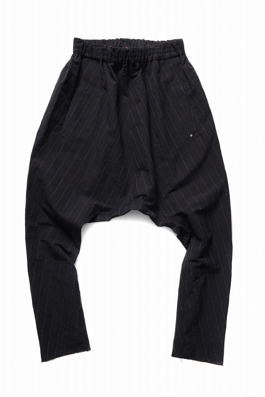 m.a+ 2 vertical pocket elastic waist sarrouel / PU521 LCST(BLACK STRIPE)
