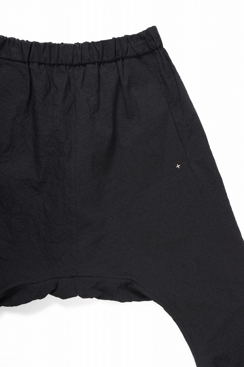 Load image into Gallery viewer, m.a+ 2 vertical pocket elastic waist sarrouel / PU521 CVPS (BLACK)