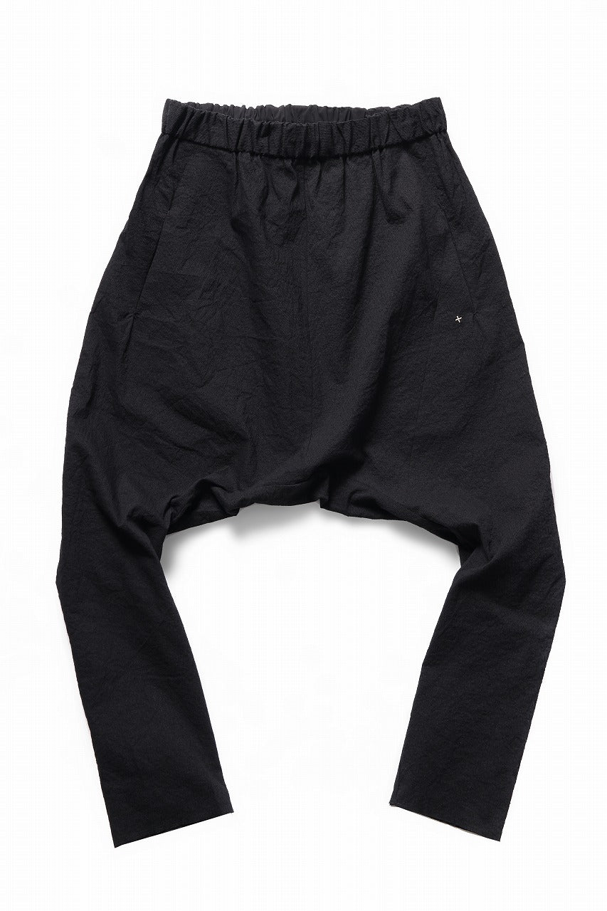 Load image into Gallery viewer, m.a+ 2 vertical pocket elastic waist sarrouel / PU521 CVPS (BLACK)
