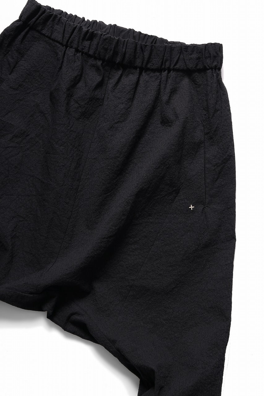 Load image into Gallery viewer, m.a+ 2 vertical pocket elastic waist sarrouel / PU521 CVPS (BLACK)