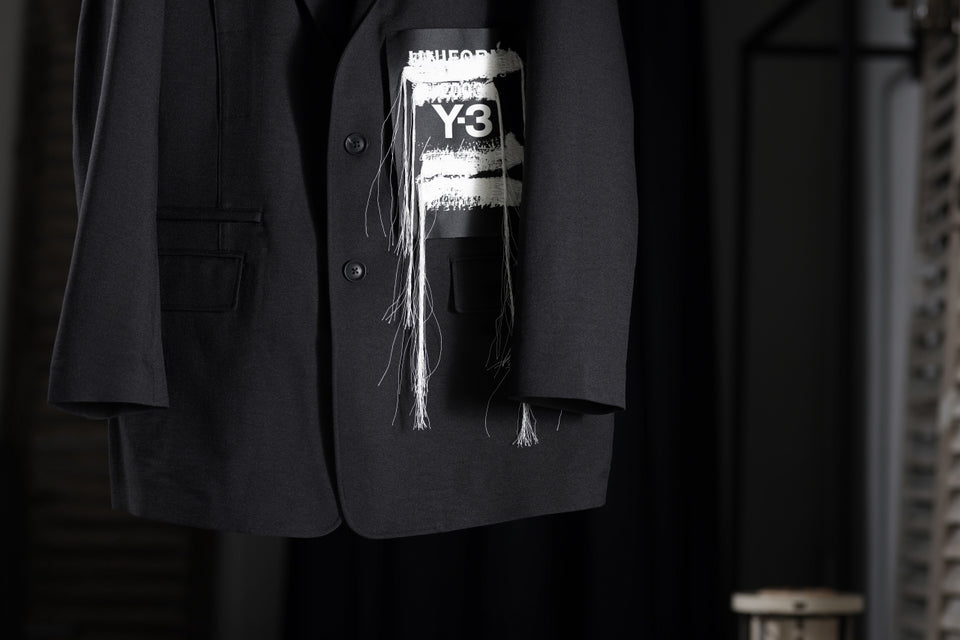 Load image into Gallery viewer, Y-3 Yohji Yamamoto SPORTS UNIFORM PATCH BLAZER (BLACK)