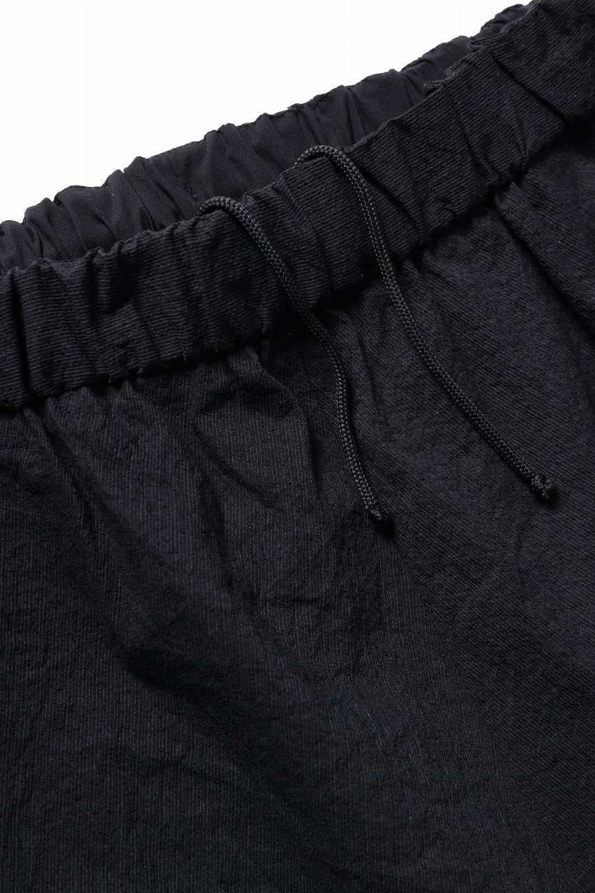 Load image into Gallery viewer, m.a+ 2 vertical pocket elastic waist sarrouel / PU521 CVPS (BLACK)