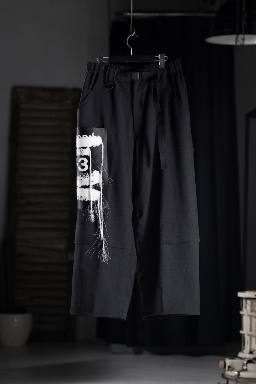 Y-3 Yohji Yamamoto SPORTS UNIFORM PATCH PANTS (BLACK)