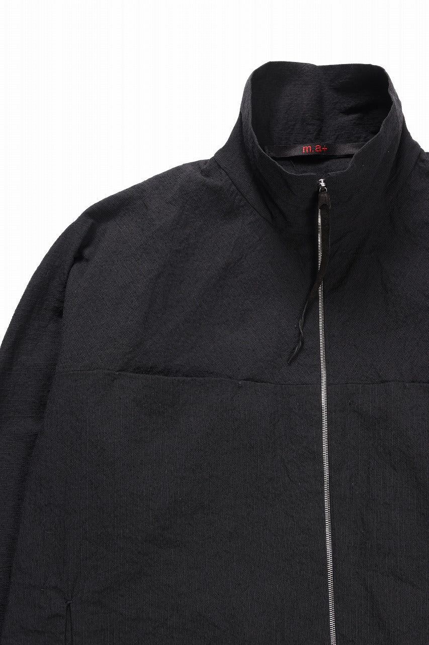 Load image into Gallery viewer, m.a+ exclusive zipped tall collar shirt jacket / H252DZ* CVPS (BLACK)
