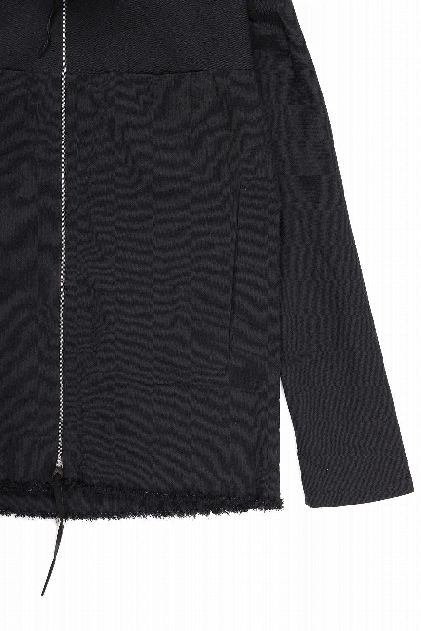 Load image into Gallery viewer, m.a+ exclusive zipped tall collar shirt jacket / H252DZ* CVPS (BLACK)