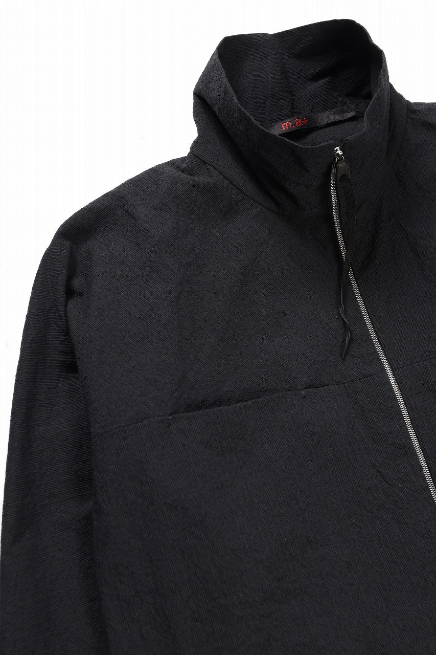 Load image into Gallery viewer, m.a+ exclusive zipped tall collar shirt jacket / H252DZ* CVPS (BLACK)