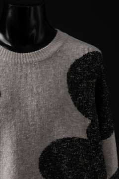 Load image into Gallery viewer, A.F ARTEFACT POLKA PATTERN KNIT TOPS (BEIGE x GREY)