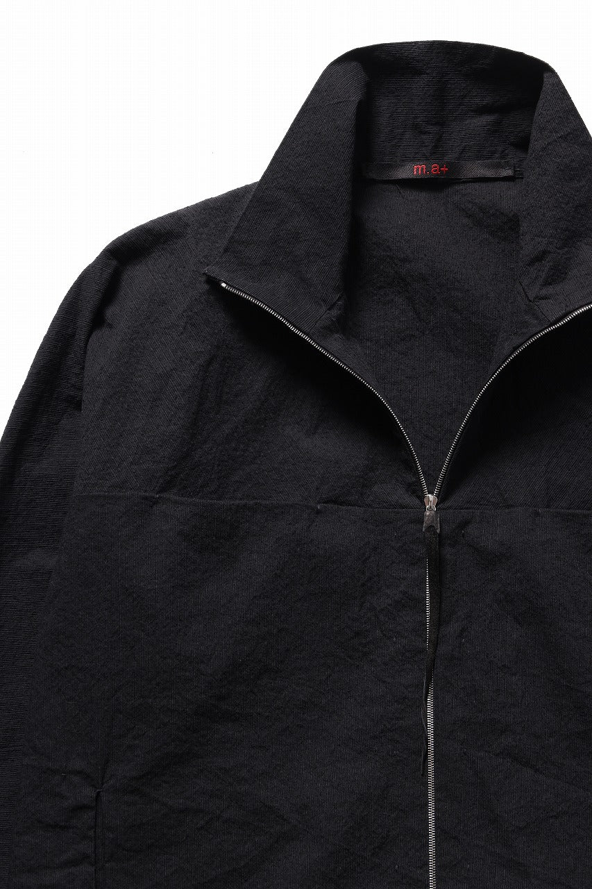 Load image into Gallery viewer, m.a+ exclusive zipped tall collar shirt jacket / H252DZ* CVPS (BLACK)