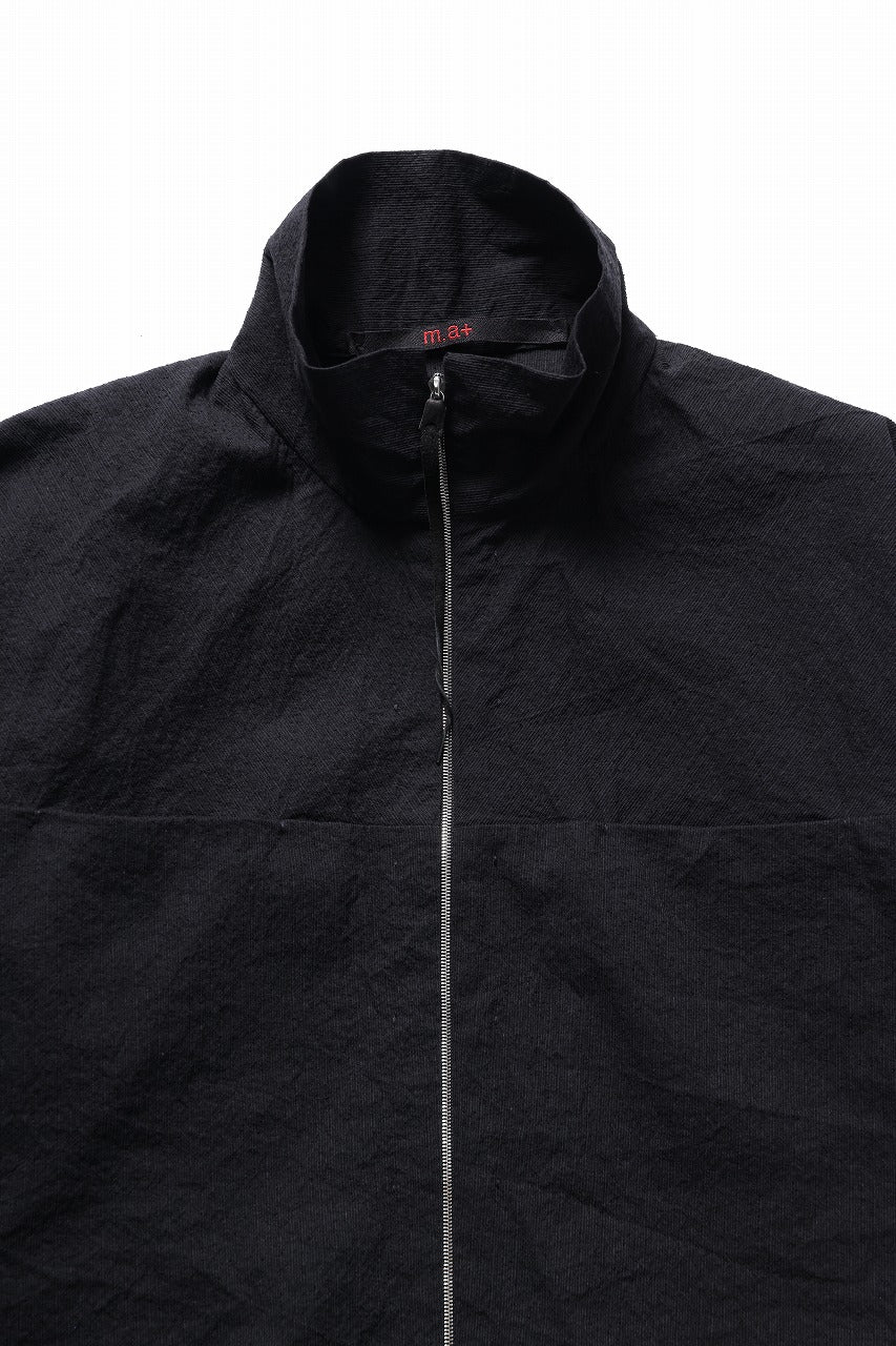 Load image into Gallery viewer, m.a+ exclusive zipped tall collar shirt jacket / H252DZ* CVPS (BLACK)