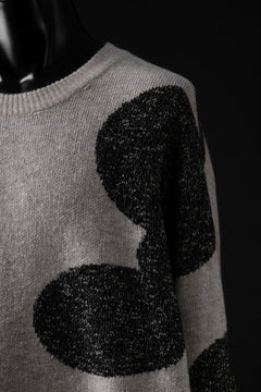 Load image into Gallery viewer, A.F ARTEFACT POLKA PATTERN KNIT TOPS (BEIGE x GREY)