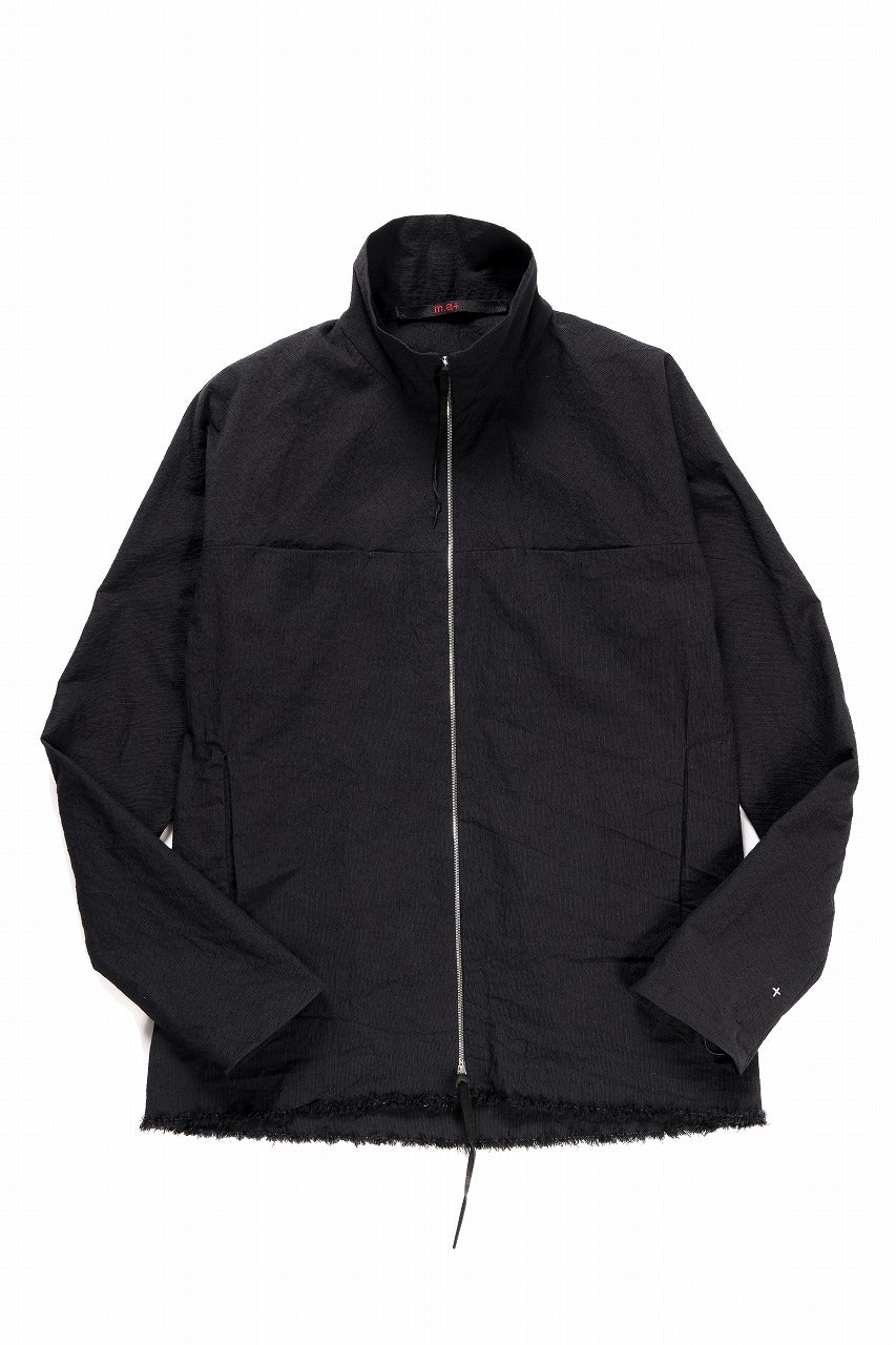 Load image into Gallery viewer, m.a+ exclusive zipped tall collar shirt jacket / H252DZ* CVPS (BLACK)