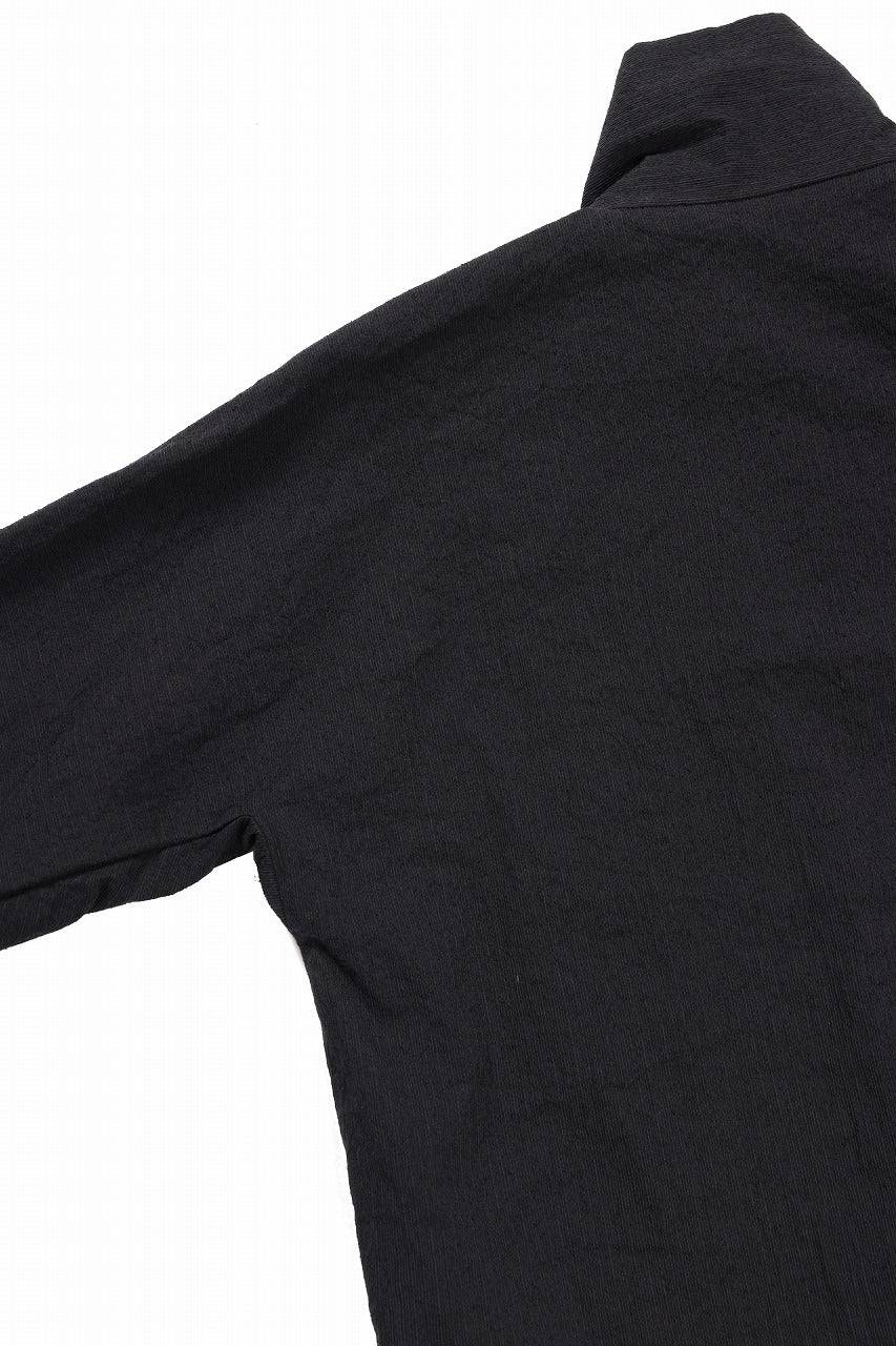 Load image into Gallery viewer, m.a+ exclusive zipped tall collar shirt jacket / H252DZ* CVPS (BLACK)
