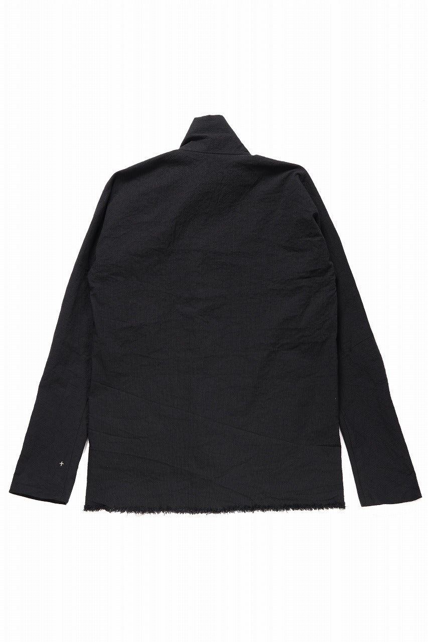 Load image into Gallery viewer, m.a+ exclusive zipped tall collar shirt jacket / H252DZ* CVPS (BLACK)
