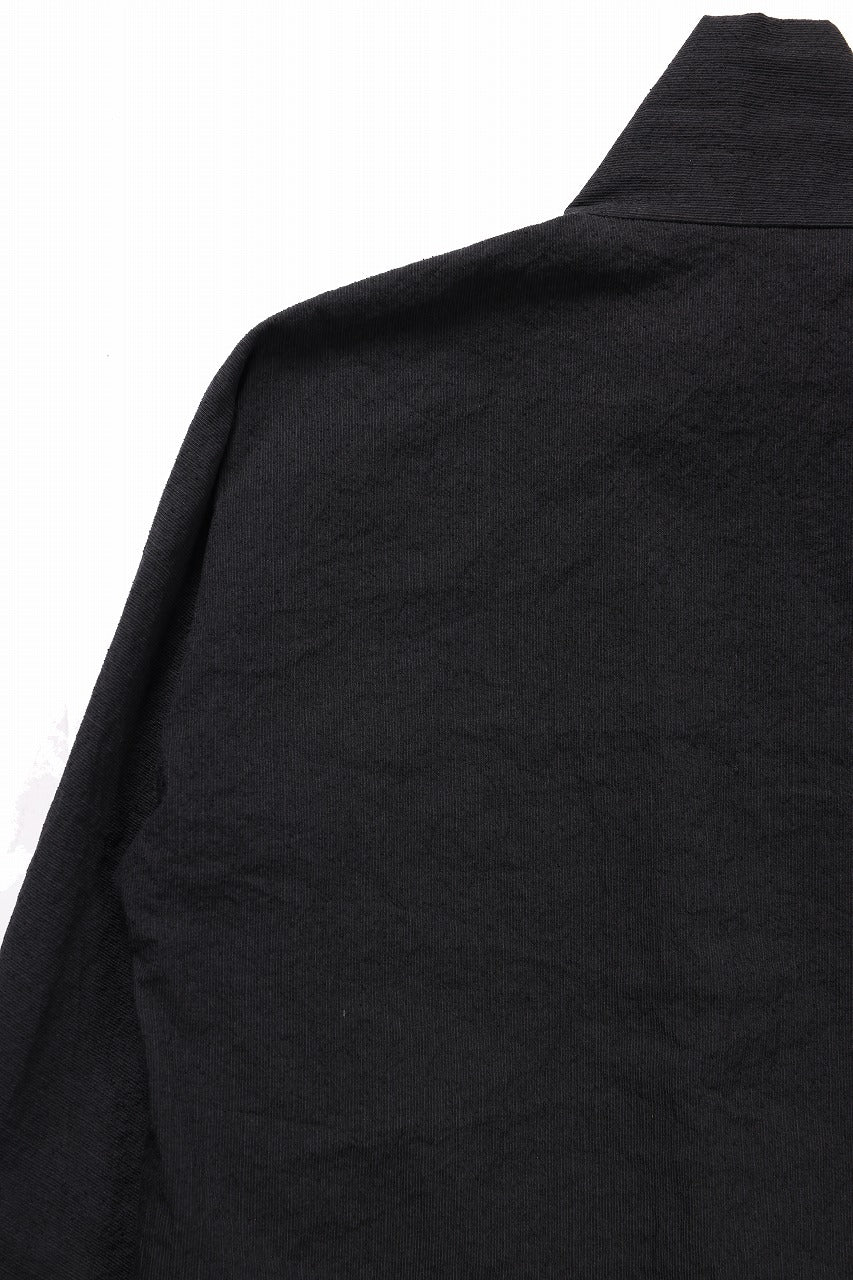 Load image into Gallery viewer, m.a+ exclusive zipped tall collar shirt jacket / H252DZ* CVPS (BLACK)