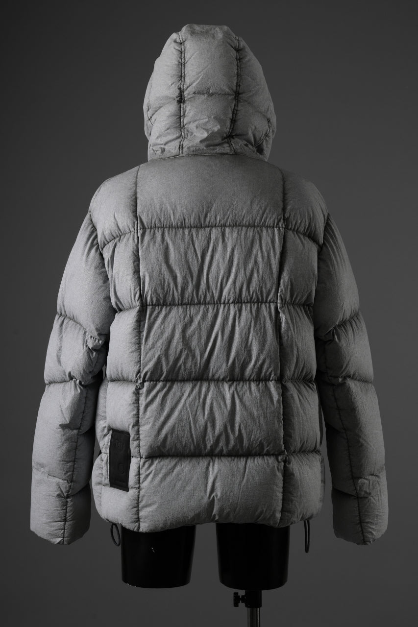 Ten c TEMPEST DOWN JACKET Ⅱ / FROSTED TRANSPARENT POLISHED NYLON (GRAY)