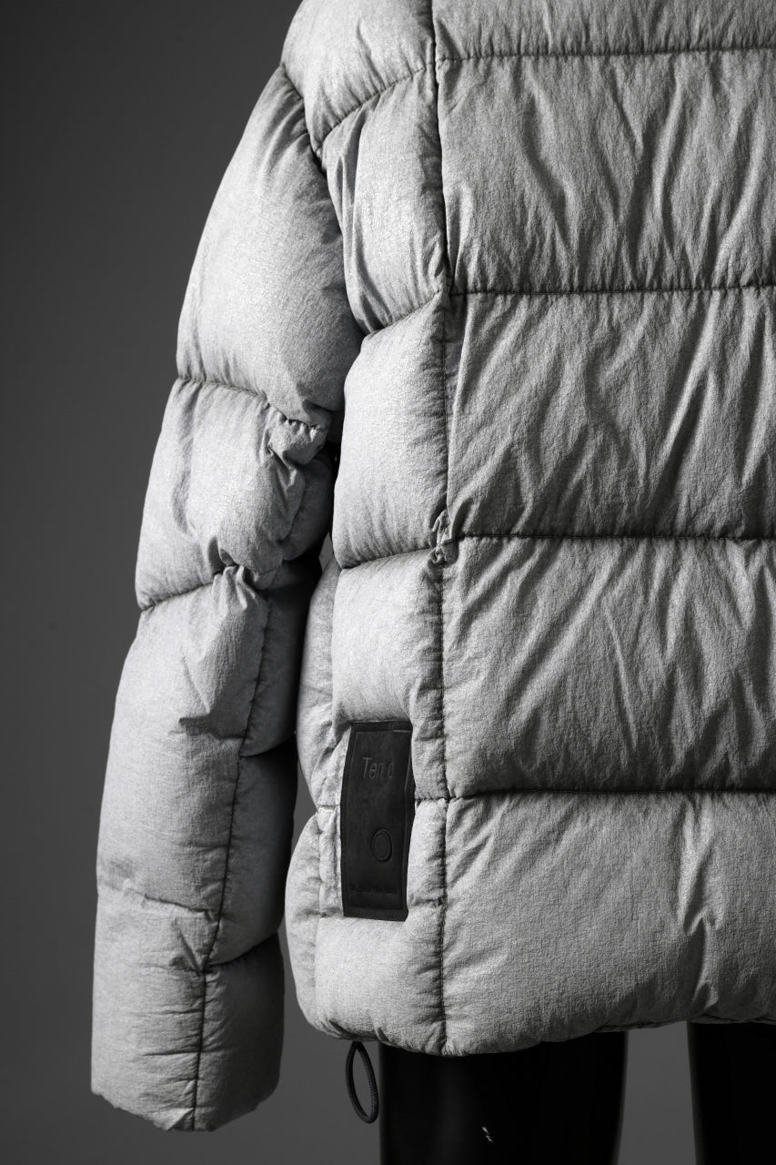 Ten c TEMPEST DOWN JACKET Ⅱ / FROSTED TRANSPARENT POLISHED NYLON (GRAY)