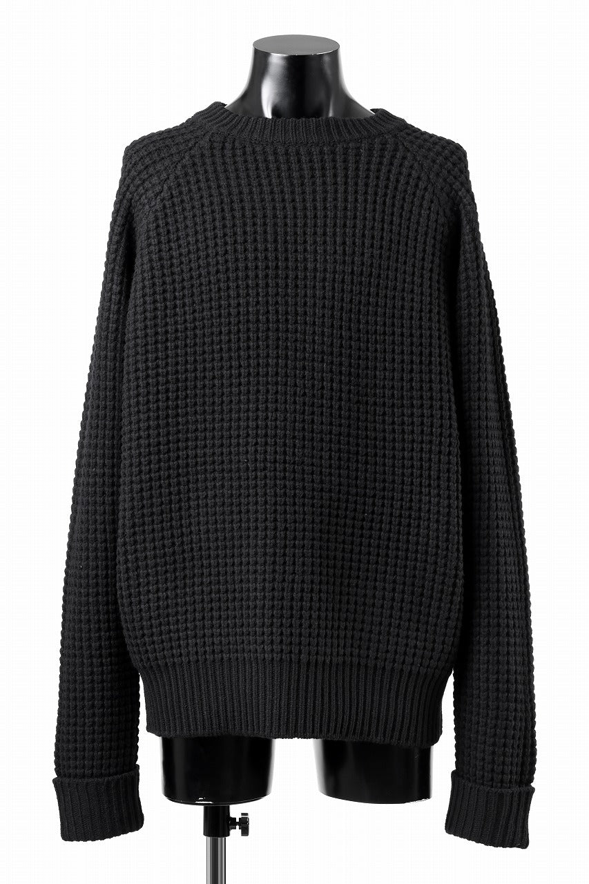 sus-sous popcorn wool knit / england merino wool (BLACK)