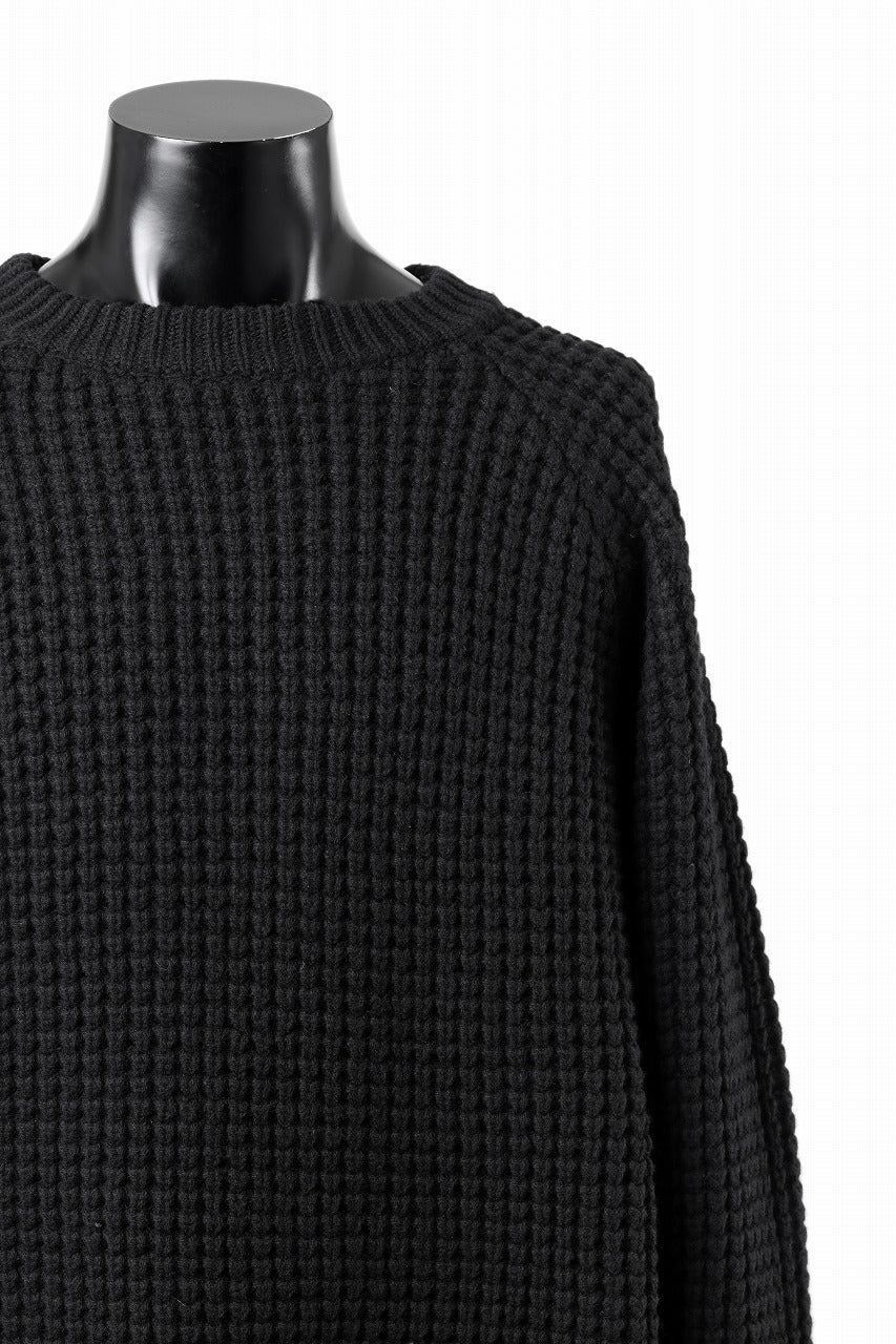 画像をギャラリービューアに読み込む, sus-sous popcorn wool knit / england merino wool (BLACK)