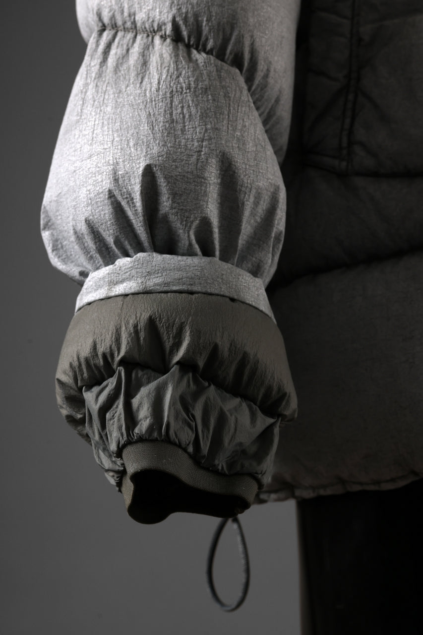 Ten c TEMPEST DOWN JACKET Ⅱ / FROSTED TRANSPARENT POLISHED NYLON (GRAY)