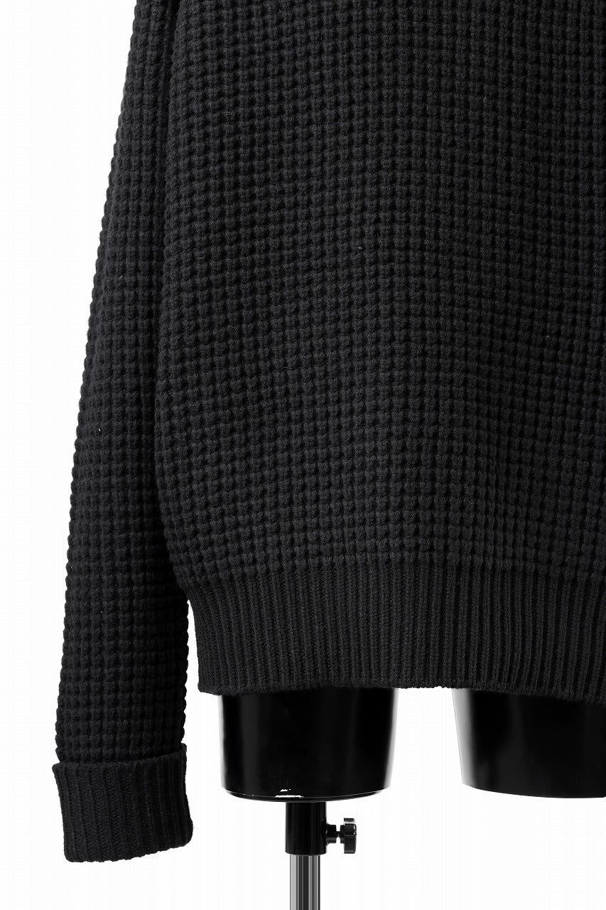 sus-sous popcorn wool knit / england merino wool (BLACK)