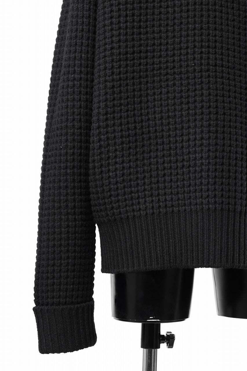 sus-sous popcorn wool knit / england merino wool (BLACK)