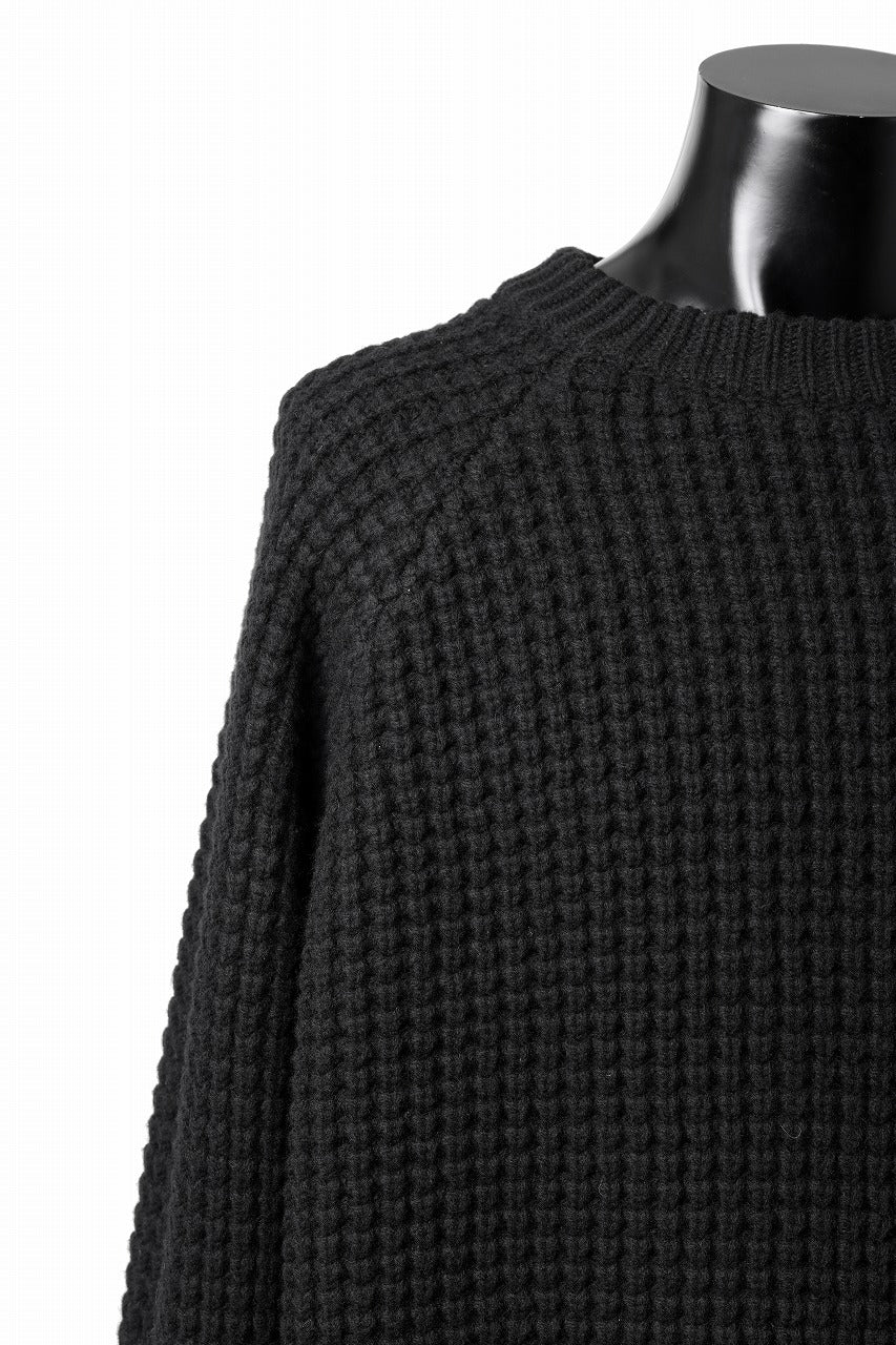 sus-sous popcorn wool knit / england merino wool (BLACK)