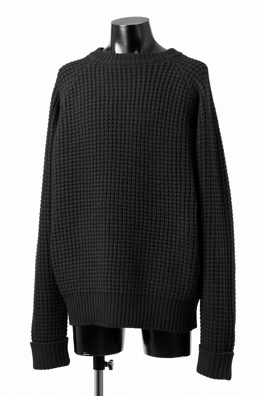 sus-sous popcorn wool knit / england merino wool (BLACK)