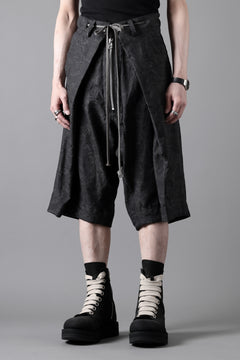 画像をギャラリービューアに読み込む, A.F ARTEFACT ZIP FOLDING TUCK SHORTS / PAISLEY JACQUARD (BLACK)