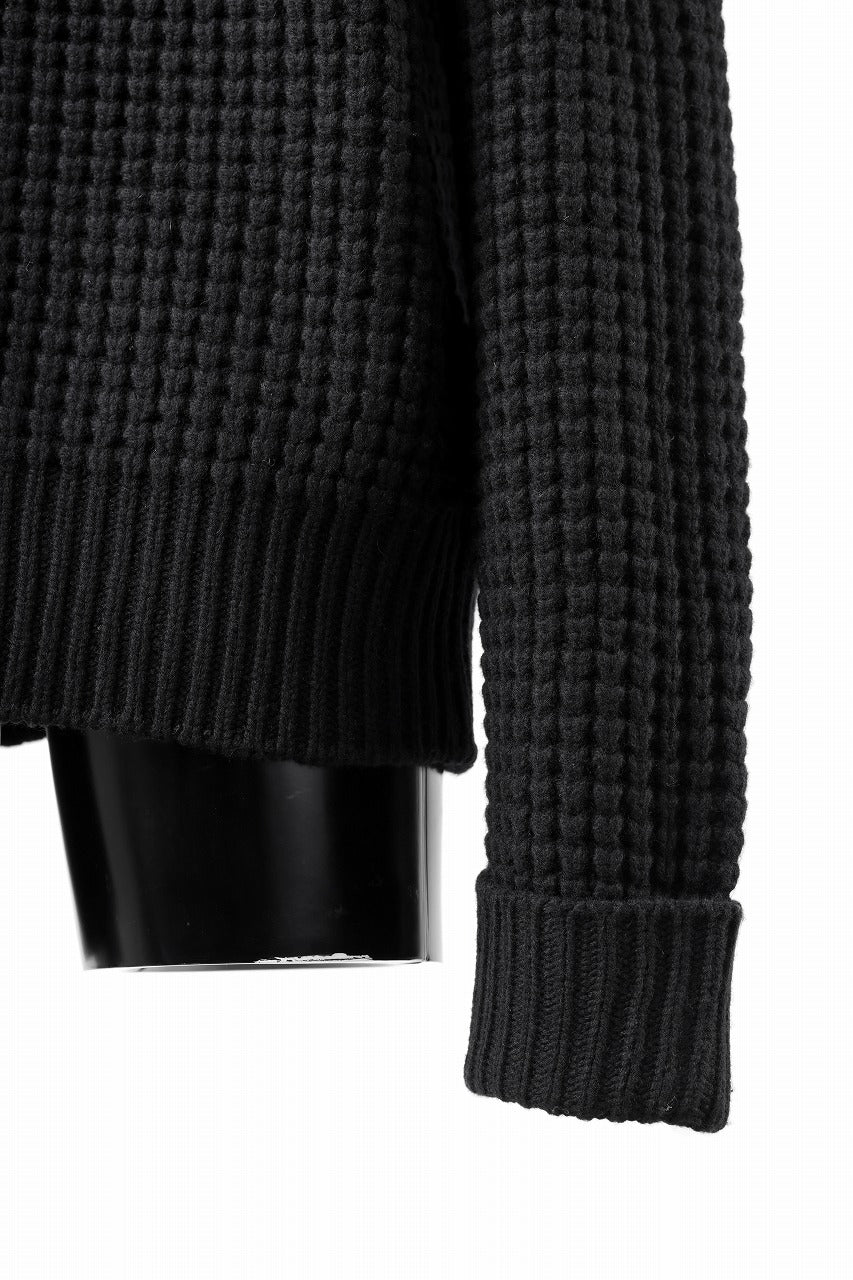 sus-sous popcorn wool knit / england merino wool (BLACK)