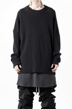 画像をギャラリービューアに読み込む, A.F ARTEFACT OVER SIZE TOP / RIB KNIT JERSEY (BLACK)