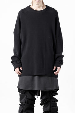 画像をギャラリービューアに読み込む, A.F ARTEFACT OVER SIZE TOP / RIB KNIT JERSEY (BLACK)