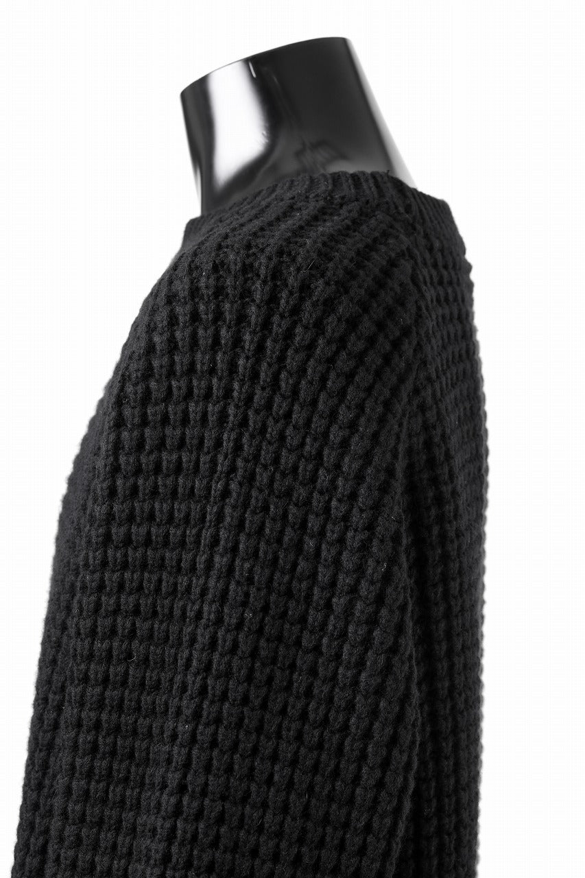 sus-sous popcorn wool knit / england merino wool (BLACK)