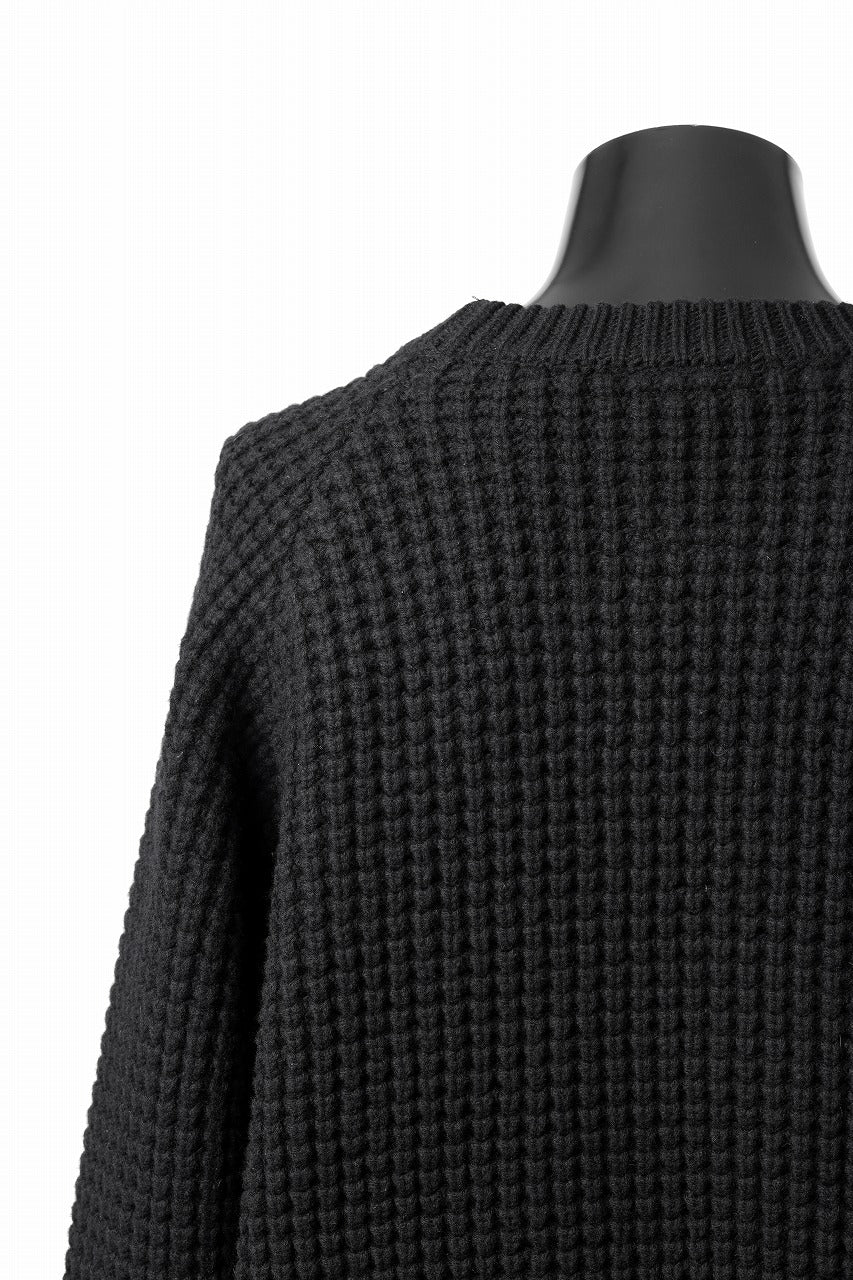 sus-sous popcorn wool knit / england merino wool (BLACK)