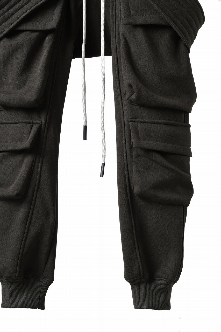 A.F ARTEFACT BOMBER HEAT BELTED SARROUEL CARGO PANTS (BLACK)