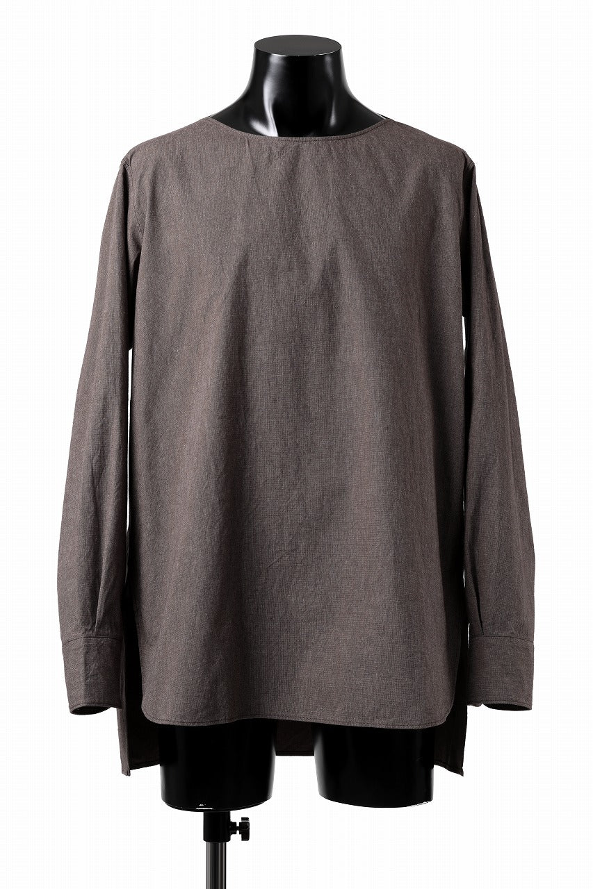 画像をギャラリービューアに読み込む, sus-sous sleeping shirts / F-0111 furuhashi / buff cloth (BROWN)