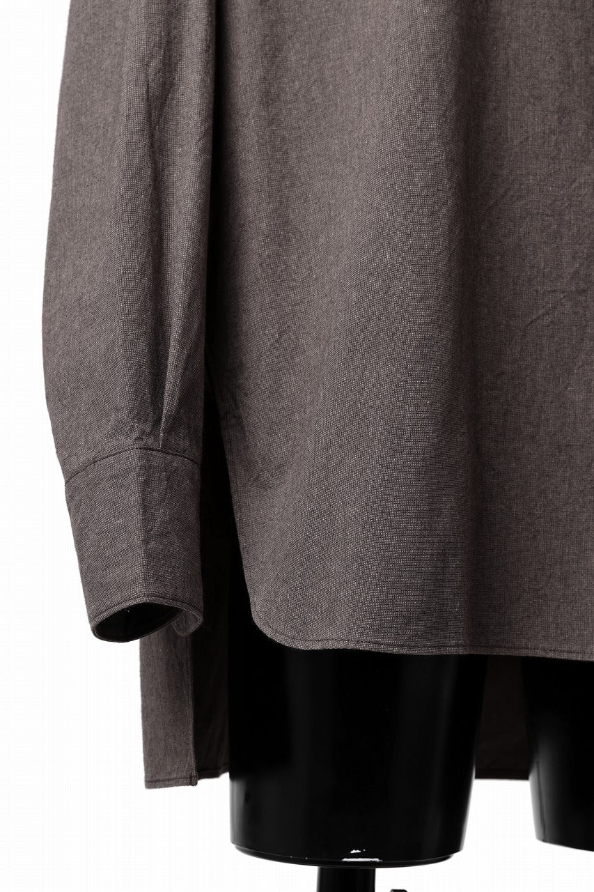 画像をギャラリービューアに読み込む, sus-sous sleeping shirts / F-0111 furuhashi / buff cloth (BROWN)