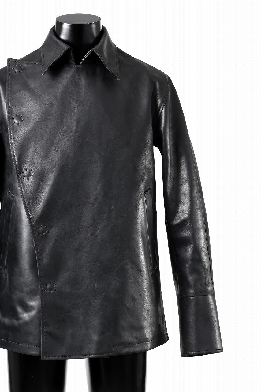 ierib exclusive Jean Coat-Blouson / Horse Nubuck Leather (BLACK)