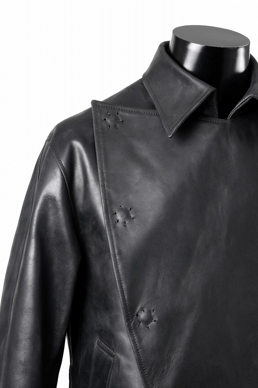 ierib exclusive Jean Coat-Blouson / Horse Nubuck Leather (BLACK)